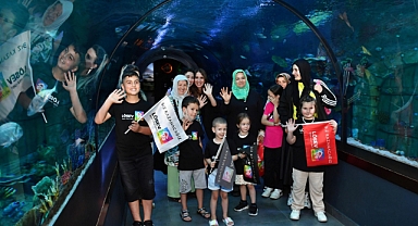 ORTAHİSAR BELEDİYESİ MİNİK MİSAFİRLERİNİ TÜNEL AKVARYUM VE SEYİR TERASINDA AĞIRLADI