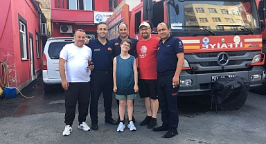 İTFAİYEDEN MURAT İÇİN ÖZEL TATBİKAT