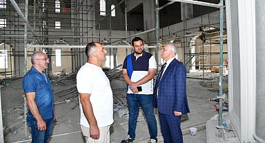 YAPIMI BİR TÜRLÜ BİTMEYEN CAMİ İNŞAATINA VALİ'DEN ZİYARET