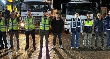 ORTAHİSAR BELEDİYESİ EKİPLERİ SEL BÖLGESİNDE