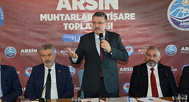BAŞKAN GENÇ ARSİN’DE MUHTARLARLA BULUŞTU