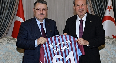 BAŞKAN GENÇ VE TRABZON HEYETİ KKTC CUMHURBAŞKANI ERSİN TATAR'I ZİYARET ETTİ