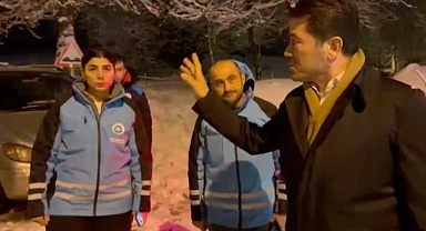 BAŞKAN KAYA, DÜN GECE KARLA MÜCADELE ÇALIŞMALARINI DENETLEDİ
