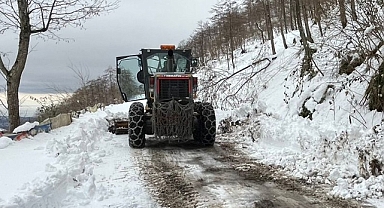 TRABZON'DA KAR NEDENİYLE KAPALI YOL KALMADI