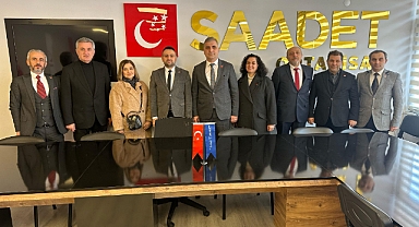 CHP ORTAHİSAR YÖNETİMİ SAADET PARTİSİ'Nİ ZİYARET ETTİ