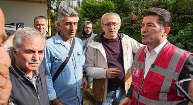 BAŞKAN KAYA: “ORTAHİSAR’IMIZDA AFETİN YARALARINI SARMAK İÇİN ÇALIŞIYORUZ”