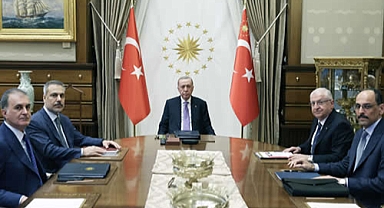 CUMHURBAŞKANI ERDOĞAN BAŞKANLIĞINDA GÜVENLİK TOPLANTISI YAPILDI