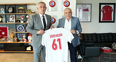 ŞÜKRÜ KULEYİN'DEN TFF BAŞKANI HACIOSMANOĞLU'NA DOSTANE ZİYARET