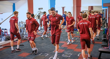 TRABZONSPOR SABAH ANTRENMANINI TAMAMLADI