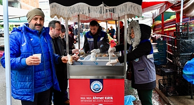 ORTAHİSAR BELEDİYESİ’NDEN SOĞUK GÜNLERE SICAK DOKUNUŞ SEYYAR ÇORBA ARACI HİZMETE BAŞLADI