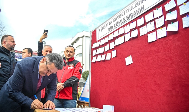 DEPREMDE CAN VEREN VATANDAŞLAR TRABZON'DA ANILDI