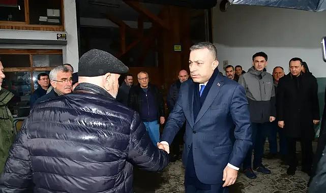  ARSİN’DE YANGIN SONRASI VALİ ŞAHİN’DEN YERİNDE İNCELEME