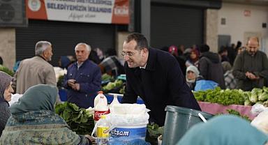 BAŞKAN EKİM SALI KADINLAR PAZARI’NI ZİYARET ETTİ