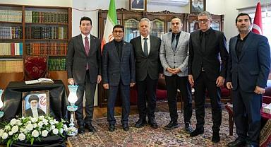 BAŞKAN KAYA’DAN İRAN BAŞKONSOLOSU MOHEBATİ'YE TAZİYE VE DAYANIŞMA ZİYARETİ