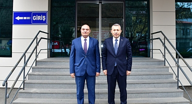  VALİ TAHİR ŞAHİN, ORTAHİSAR KAYMAKAMLIĞINA İADE-İ ZİYARETTE BULUNDU