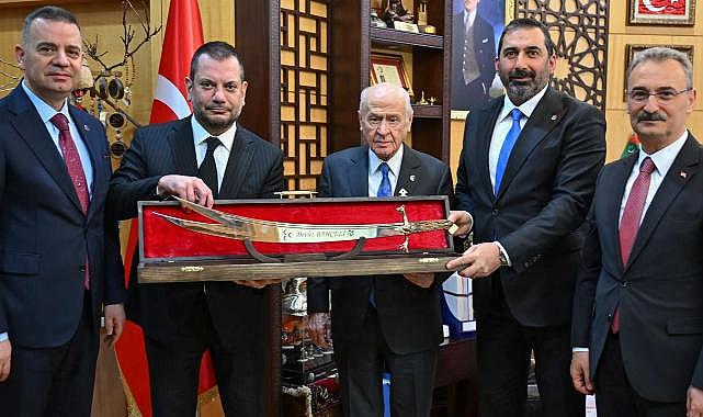 TRABZONSPOR BAŞKANI ERTUĞRUL DOĞAN’DAN BAHÇELİ’YE ZİYARET