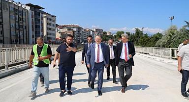 BAŞKAN GENÇ, REŞADİYE VİYADÜĞÜ'NDE İNCELEMELERDE BULUNDU